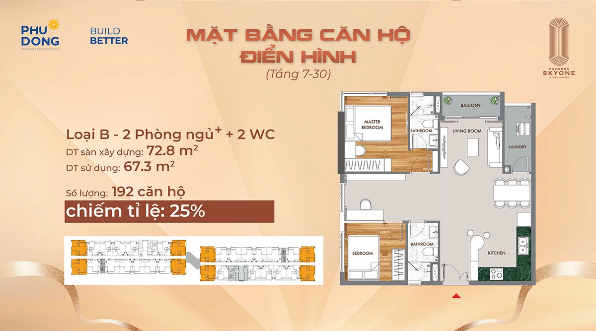 Loại B-2PN+ 21WC PHÚ ĐÔNG SKY ONE