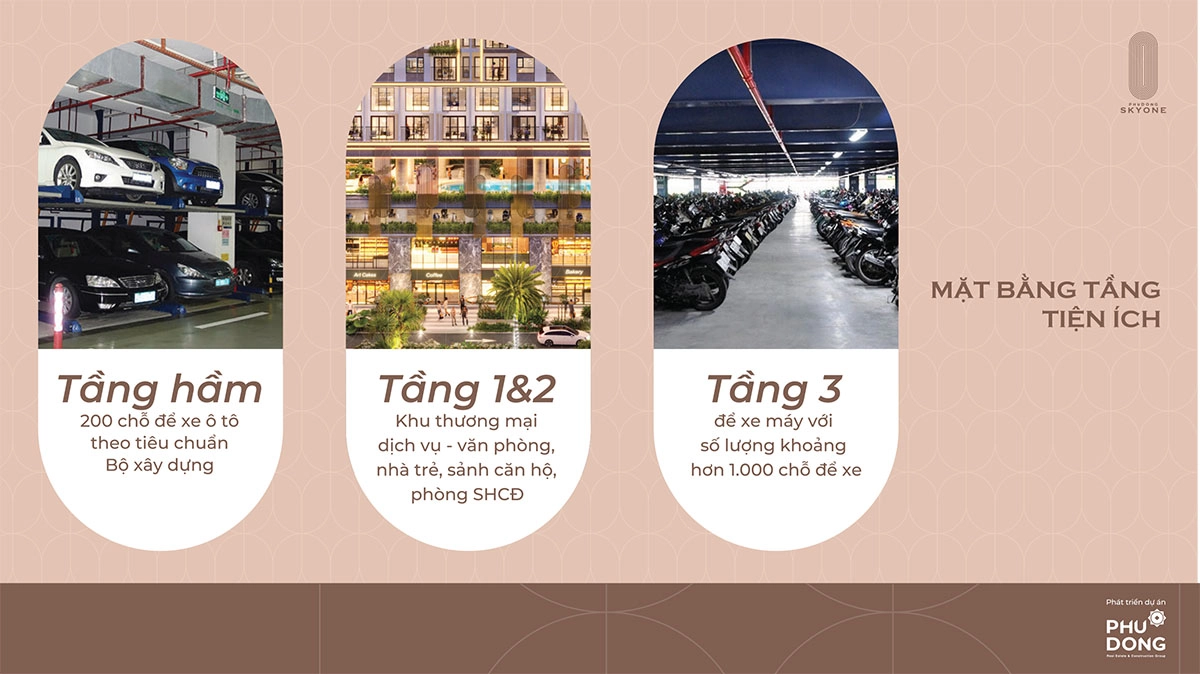 mặt bằng tiện ích PHÚ ĐÔNG SKY ONE